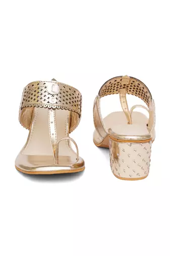 Gold Nazakat heels