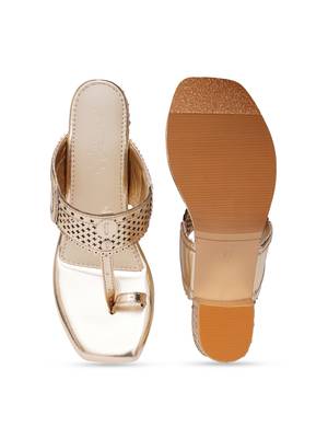 Gold Nazakat heels 4