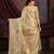 Beige woven art silk saree with blouse