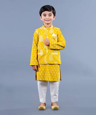 Yellow Tree Pattern Bundi Set 1