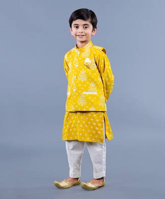 Yellow Tree Pattern Bundi Set 2
