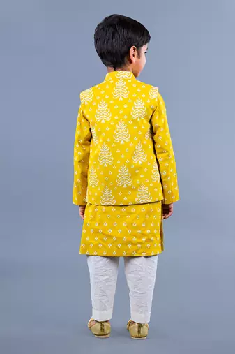 Yellow Tree Pattern Bundi Set