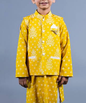 Yellow Tree Pattern Bundi Set 4