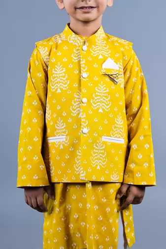 Yellow Tree Pattern Bundi Set
