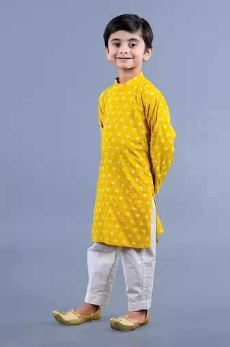 Yellow Tree Pattern Bundi Set