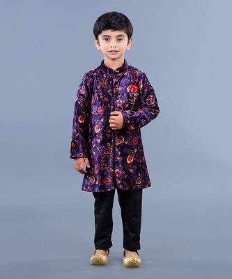 Multi Color Floral Pattern Kurta Set 1