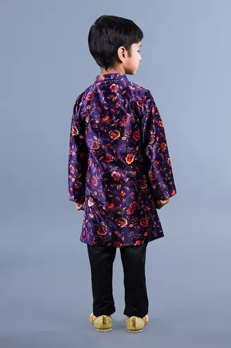 Multi Color Floral Pattern Kurta Set