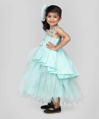 Blue Pearl Embellished One Shoulder Dress 2
