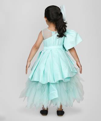 Blue Pearl Embellished One Shoulder Dress 3