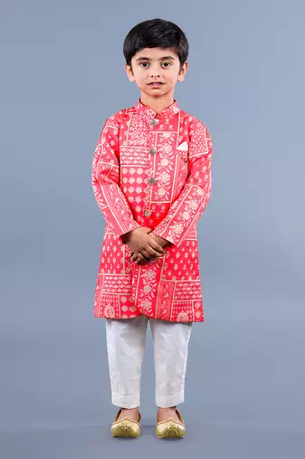 Red Kurta Set