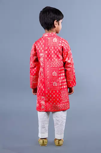 Red Kurta Set