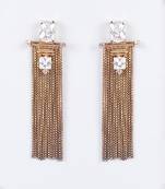 Gold Finish Earrings With Tassels