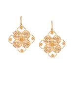 Gold Finish Drop Earrings