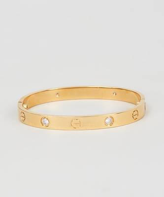 Gold Finish American Diamond Bracelet 1