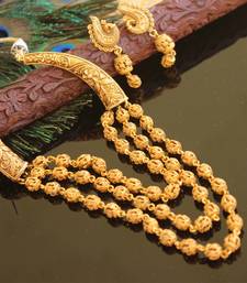 Matte finish peacock necklace set