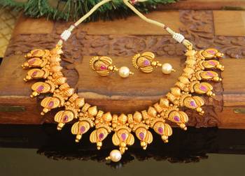 Designer matte finish  necklace set 1
