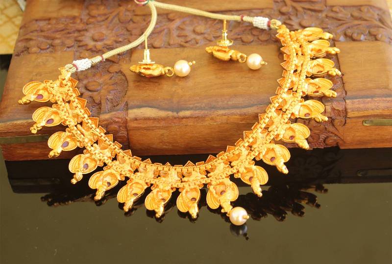 Designer matte finish  necklace set