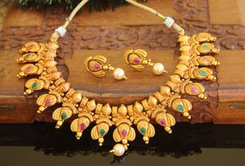 Designer matte finish necklace set 1