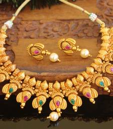 Designer matte finish necklace set