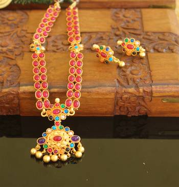 Designer matte finish necklace set 1