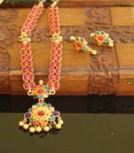 Designer matte finish necklace set