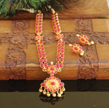 Designer matte finish necklace set 1