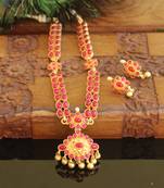 Designer matte finish necklace set