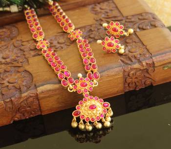 Designer matte finish necklace set 2