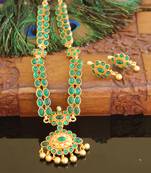 Designer matte finish necklace set