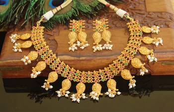Designer matte finish  necklace set 1