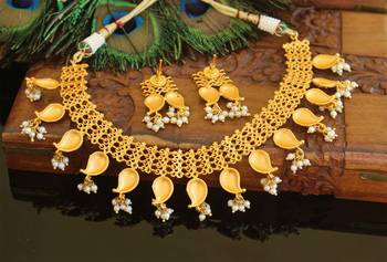 Designer matte finish  necklace set 3