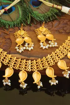 Designer matte finish  necklace set