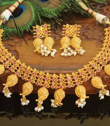 Designer matte finish necklace set