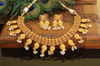 Designer matte finish necklace set 2