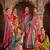Mehndi Green And Red Patola Silk Blend Saree With Blouse