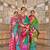 Multicolor Patola Silk Blend Saree With Blouse