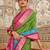 Multicolor Patola Silk Blend Saree With Blouse