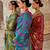Multicolor Patola Silk Blend Saree With Blouse