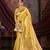 Yellow woven art silk saree with blouse