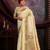 Off white woven art silk saree with blouse