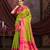 Light green woven art silk saree with blouse