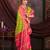 Light green woven art silk saree with blouse