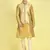 Sanwara Men Peach Floral Straight Bandi Jacket with Kurta & Churidar