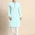 Green embroidered cotton kurta-pajama