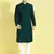 Green embroidered cotton kurta-pajama