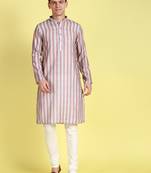 Multicolor printed cotton kurta-pajama