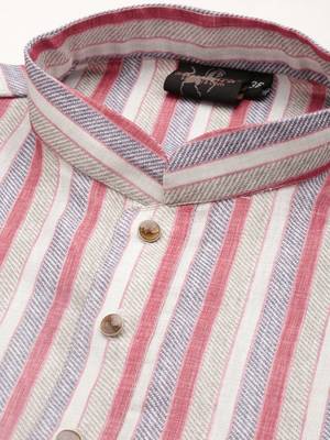 Multicolor printed cotton kurta-pajama 5