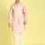 Sanwara Men Peach Coloured Printed Straight Bandi Jacket with Kurta & Payjama