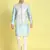 Sanwara Men Sky Blue Coloured Printed Straight Bandi Jacket with Kurta & Payjama