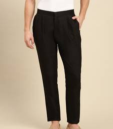 Sanwara Men's Solid Black Colour Art Silk Payjama Style Pant